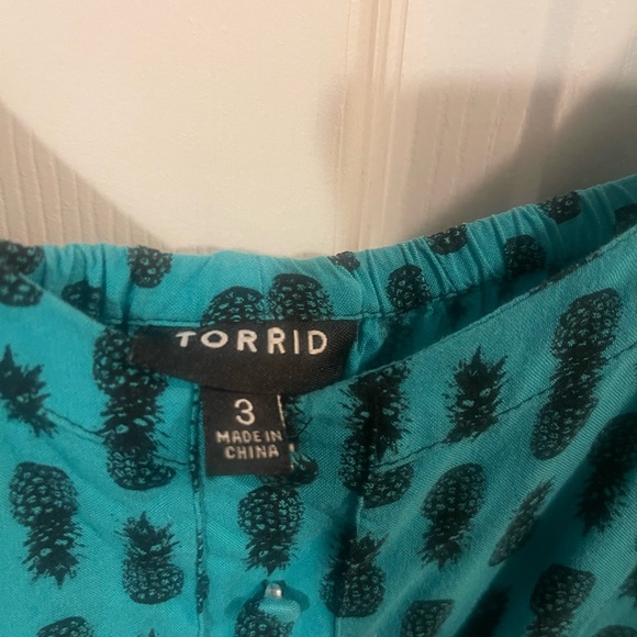 Torrid turquoise blue pineapple sundress size 3x new without tags - Picture 2 of 3